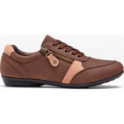 Wygodne buty sznurowane z pianką YouFoam bonprix ciemnobrązowo-koniakowy. Pomarańczowe buty sportowe damskie bonprix, sportowe. Za 89,99 zł.