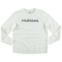 Mustang Bluza Damska Flower, L, Biała. Białe bluzy damskie marki Mustang, l, bez wzorów, bez rękawów, bez kaptura. Za 242,00 zł.
