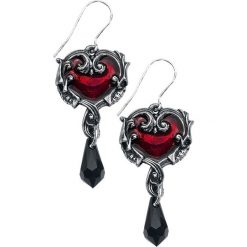 Alchemy Gothic Affaire du Coeur Kolczyki srebrny. Szare kolczyki damskie marki Alchemy Gothic, srebrne. Za 99,90 zł.