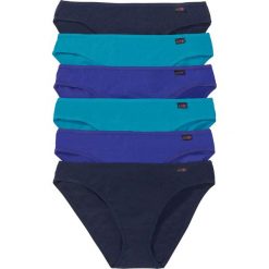 Figi bonprix szafirowy+ciemnoturkusowy+ciemnoniebieski. Niebieskie majtki damskie bonprix, z aplikacjami. Za 47,94 zł.