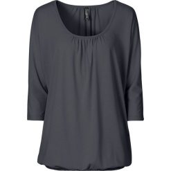 Shirt "oversize" bonprix szary łupkowy. Szare koszulki damskie bonprix, bez wzorów, z okrągłym kołnierzem, bez rękawów. Za 59,99 zł.