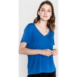 Vero Moda Dina Koszulka Niebieski. Niebieskie bluzki damskie Vero Moda, s, bez wzorów, z elastanu, bez kołnierzyka. Za 66,95 zł.