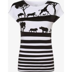 Marc Cain Collections - T-shirt damski, biały. Białe t-shirty damskie Marc Cain Collections, z nadrukiem, bez kołnierzyka. Za 499,95 zł.
