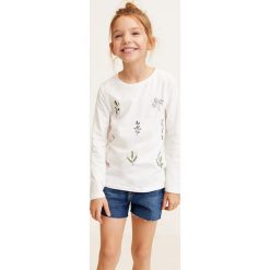 Mango Kids - Szorty dziecięce Isabel 104-164 cm. Niebieskie spodenki dziewczęce Mango Kids, bez wzorów, z elastanu, casualowe. Za 59,90 zł.