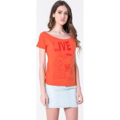 T-shirty damskie: T-shirt w kolorze pomarańczowym