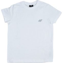 4F Boy's T-shirt HJL20-JTSM023-10S t-shirt uniseks białe. Białe t-shirty chłopięce 4f, bez wzorów, z bawełny, z krótkim rękawem. Za 34,99 zł.