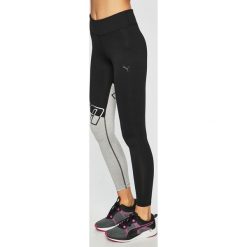 Puma - Legginsy. Czarne spodnie damskie Puma, s, z nadrukiem, z elastanu. W wyprzedaży za 179,90 zł.