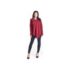 Asymetryczny sweter oversize. Czerwone swetry damskie Bird, s, bez wzorów, bez rękawów, bez kaptura. Za 192,00 zł.