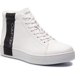 Sneakersy CALVIN KLEIN - Nilo F1214 White/Black. Białe sneakersy męskie Calvin Klein, na co dzień, bez wzorów, ze skóry ekologicznej, eleganckie, bez zapięcia. Za 779,00 zł.