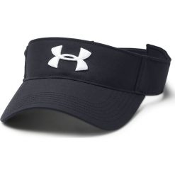 Under Armour Core Golf Daszek Czarny. Czarne czapki męskie Under Armour, bez wzorów, z poliesteru. Za 94,95 zł.