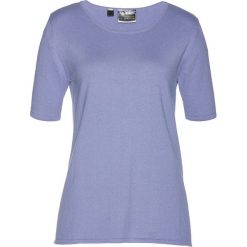 Sweter, krótki rękaw bonprix jasny lawendowy. Fioletowe swetry damskie bonprix, bez wzorów, z krótkim rękawem, krótkie, bez kaptura. Za 109,99 zł.