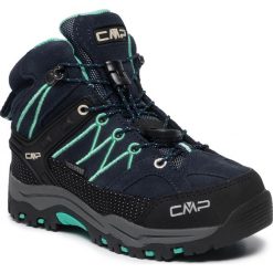 Trekkingi CMP - Kids Riegel Mid Trekking Wp 3Q12944 B.Blue/Aqua Mint. Niebieskie śniegowce dziewczęce CMP, bez zapięcia. Za 259,00 zł.