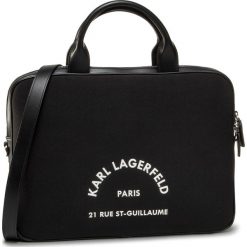 Torba na laptopa KARL LAGERFELD - 205W3243 Black. Czarne torby męskie skórzane KARL LAGERFELD, bez wzorów, ze skóry ekologicznej. Za 599,00 zł.