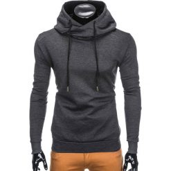 Bluzy męskie: BLUZA MĘSKA Z KAPTUREM B790 – GRAFITOWA