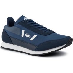 Półbuty LACOSTE - Partner 319 2 Sma 7-38SMA0004092 Nvy/Why. Niebieskie półbuty męskie Lacoste, na co dzień, bez wzorów, z zamszu, eleganckie, bez zapięcia. W wyprzedaży za 299,00 zł.