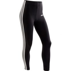 Legginsy do gimnastyki dla dzieci. Legginsy dziewczęce Adidas, bez wzorów, z elastanu, sportowe. Za 89,99 zł.