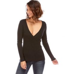 Sweter w kolorze czarnym. Czarne swetry damskie L'étoile du cachemire, bez wzorów, z kaszmiru, klasyczne, bez rękawów, bez kaptura. W wyprzedaży za 89,95 zł.