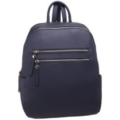 Bessie London plecak damski Exclusive BH4316 ciemnoniebieski. Niebieskie plecaki damskie Bessie London, bez wzorów, ze skóry. Za 199,00 zł.