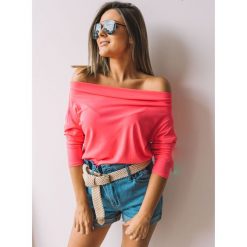 Bluzka Alana neon pink. Różowe bluzki damskie Fanaberia.com, bez wzorów, z jeansu, bez kołnierzyka, bez rękawów. Za 59,90 zł.