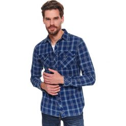 Koszula długi rękaw męska slim fit. Niebieskie koszule męskie na wiosnę, m, z bawełny, klasyczne. Za 129,99 zł.