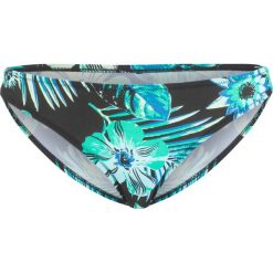 Figi bikini bonprix czarno-turkusowy z nadrukiem. Stroje kąpielowe damskie bonprix. Za 44,99 zł.