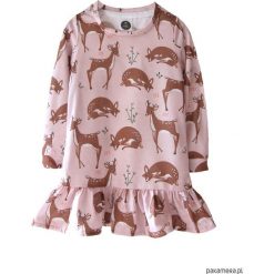 Sukienka Roe-Deer Peach. Pomarańczowe sukienki dziewczęce dzianinowe Pakamera, z nadrukiem. Za 109,00 zł.