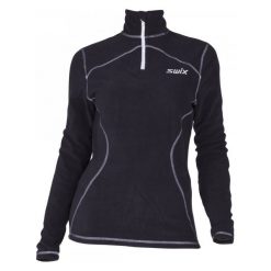 Swix Damska Bluza Adventure Fleece Polo Black Xl. Czarne bluzy polarowe marki Swix, xl, z krótkim rękawem, krótkie. Za 209,00 zł.