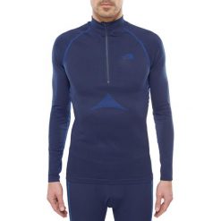 Koszulka The North Face Hybrid Long Sleeve Zip Neck T0C205A7L - granatowy. Niebieskie koszulki męskie The North Face, s, bez wzorów, bez kołnierzyka, bez rękawów. Za 293,99 zł.