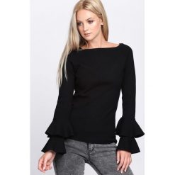 Czarny Sweter Fantastic. Czarne swetry klasyczne damskie marki Born2be, l, z okrągłym kołnierzem. Za 79,99 zł.