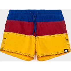Adidas Performance - Kąpielówki dziecięce 116 - 128 cm. Kąpielówki chłopięce adidas Performance, bez wzorów, z poliesteru. W wyprzedaży za 79,90 zł.