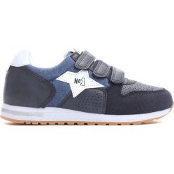 Granatowo-Białe Buty Sportowe Moon Is Up. Białe buciki niemowlęce marki Born2be, z okrągłym noskiem, na obcasie. Za 79,99 zł.