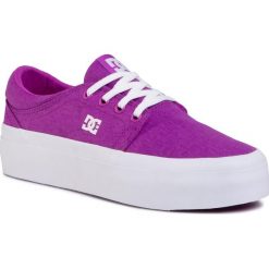 Tenisówki DC - Trase Platform Tx ADJS300184 Purple(PUR). Fioletowe półbuty damskie DC, bez wzorów, z gumy, bez zapięcia. W wyprzedaży za 199,00 zł.