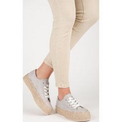 Tomsy damskie: Szare espadryle na wiązanie DAFFODIL