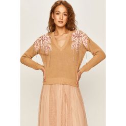Twinset - Sweter. Swetry damskie Twinset, s, z aplikacjami, z bawełny, bez rękawów, bez kaptura. W wyprzedaży za 759,90 zł.