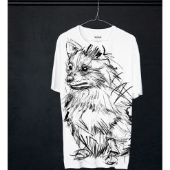 Miniature Spitz t-shirt man. T-shirty męskie Pakamera, m, bez wzorów, z wiskozy, klasyczne, z klasycznym kołnierzykiem. Za 129,00 zł.