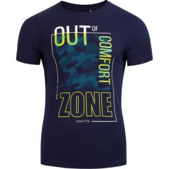 T-shirt męski TSM617 - ciemny granatowy - Outhorn. Niebieskie koszulki męskie Outhorn, na lato, m, bez wzorów, z bawełny, bez kołnierzyka, bez rękawów. W wyprzedaży za 29,99 zł.