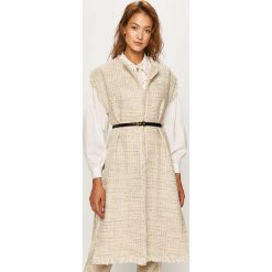 Twinset - Kamizelka. Białe kamizelki damskie Twinset, w paski, z bawełny, bez kaptura. Za 1499,00 zł.