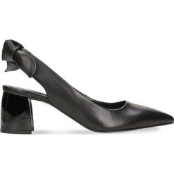 Czółenka AIKO. Czarne buty ślubne damskie marki Gino Rossi, ze skóry, na słupku. Za 249,90 zł.