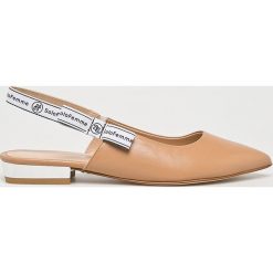 Solo Femme - Baleriny. Brązowe baleriny damskie marki Solo Femme, ze skóry. Za 329,90 zł.