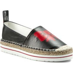Espadryle damskie na koturnie: Espadryle LOVE MOSCHINO – JA10123G01JI100A Nappa Ner/Vern. Rss