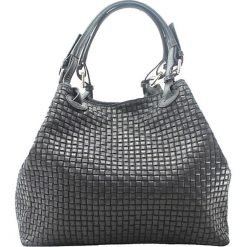Torebki klasyczne damskie: Skórzana torebka w kolorze czarnym – 34 x 29 x 18 cm