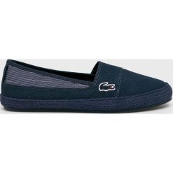 Lacoste - Tenisówki. Niebieskie trampki i tenisówki damskie Lacoste, bez wzorów, z gumy, bez zapięcia. W wyprzedaży za 259,90 zł.