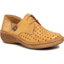 Półbuty COMFORTABEL - 951095 Gelb 6. Żółte półbuty damskie Comfortabel, na co dzień, bez wzorów, ze skóry, bez obcasa, na płaskiej podeszwie, bez zapięcia. Za 269,00 zł.