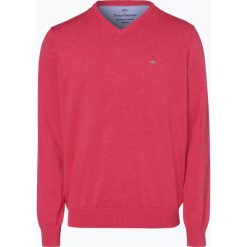 Fynch Hatton - Sweter męski, różowy. Różowe swetry męskie marki Fynch-Hatton, m, bez wzorów, z bawełny, bez kołnierzyka, bez kaptura. Za 249,95 zł.