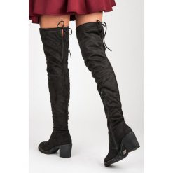 Buty zimowe damskie: Wysokie zamszowe kozaki HARRIET