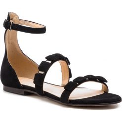 Sandały EVA MINGE - EM-35-05-000336 201. Czarne klapki damskie Eva Minge, bez wzorów, ze skóry, bez obcasa, na obcasie. Za 399,00 zł.