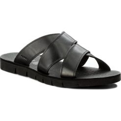 Klapki GEOX - U Glenn F U82V2F 00043 C999 Black. Czarne klapki męskie Geox, ze skóry ekologicznej. W wyprzedaży za 239,00 zł.