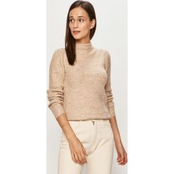 Jacqueline de Yong - Sweter. Brązowe swetry damskie Jacqueline de Yong, s, bez wzorów, z elastanu, z długim rękawem, długie, bez kaptura. Za 119,90 zł.