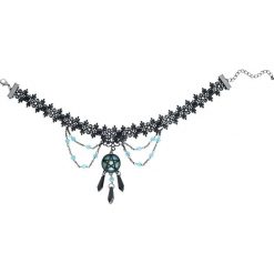Naszyjniki damskie: Blackheart Lace Pentagram Choker Naszyjnik standard