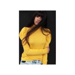 Bluzka Chiara Golf Yellow. Żółte bluzki damskie marki Elevenstory, s, bez wzorów, z elastanu, z golfem, bez rękawów. Za 120,00 zł.